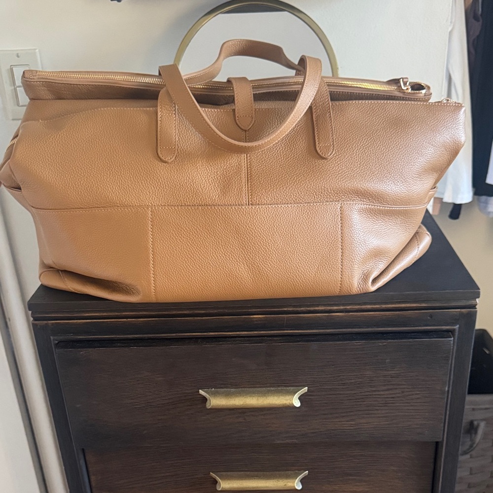 Quince Tan Leather Tote Bag